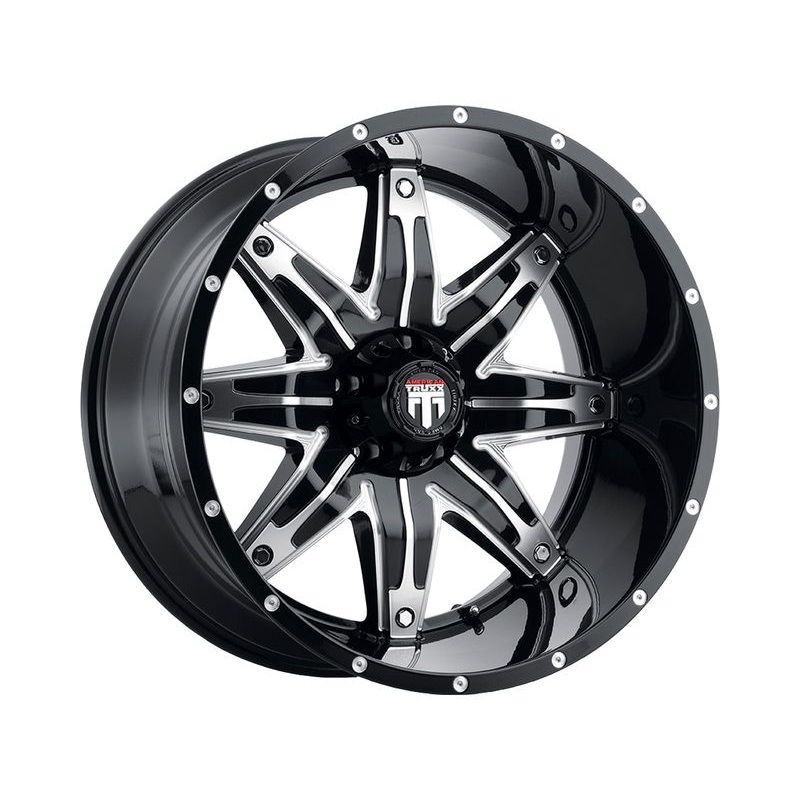 American Truxx Machined Gloss Black AT-185 Lonestar Wheels | RealTruck