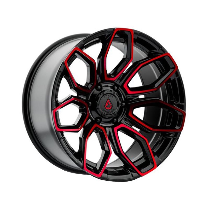 Arena Black & Red Cobra Wheels | RealTruck