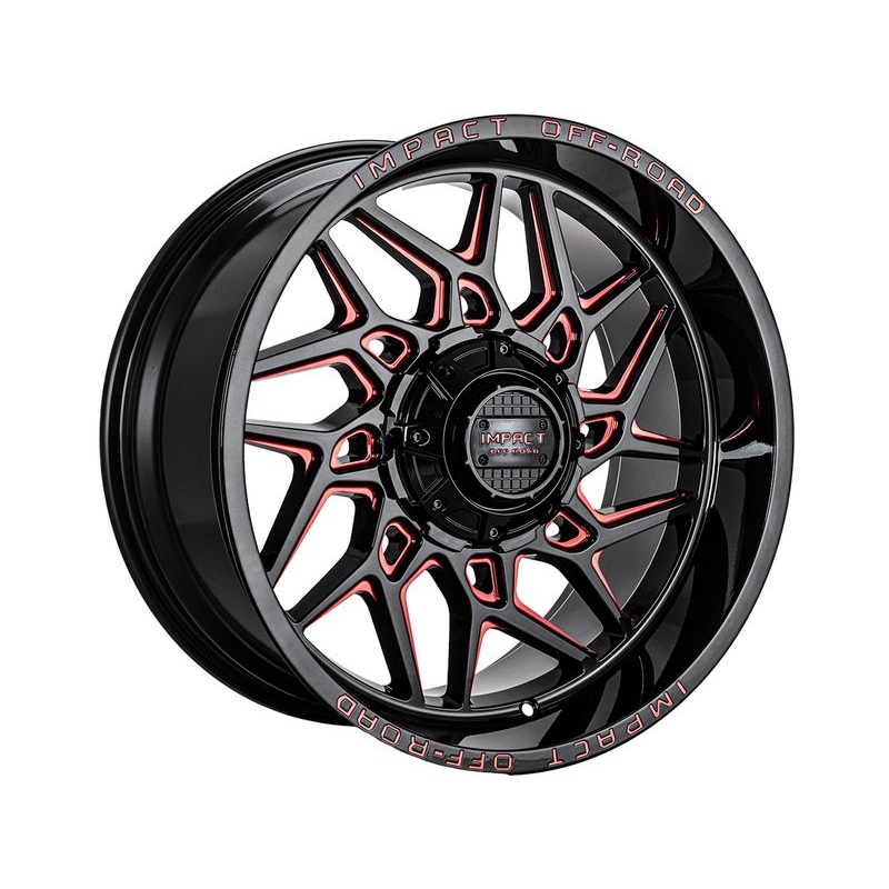 Impact Off-Road Gloss Black & Red 829 Wheels | RealTruck