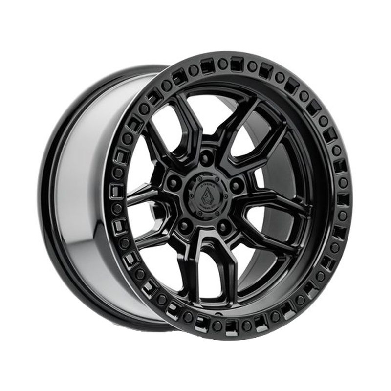 Arena Matte Black & Gloss Black Lip Hustle Wheels | RealTruck
