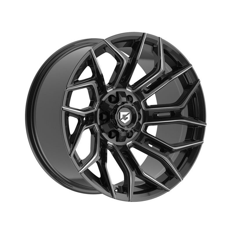 Gear Off-Road Milled Gloss Black Flair Wheels | RealTruck