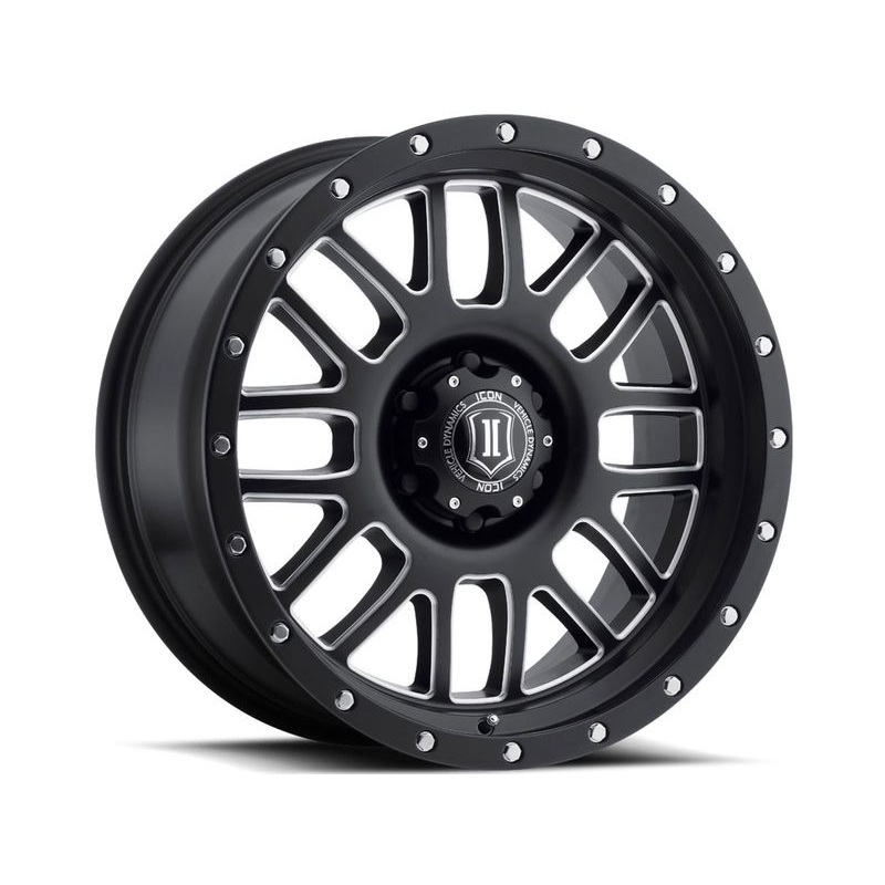 Icon Milled Matte Black Alpha Wheels | RealTruck