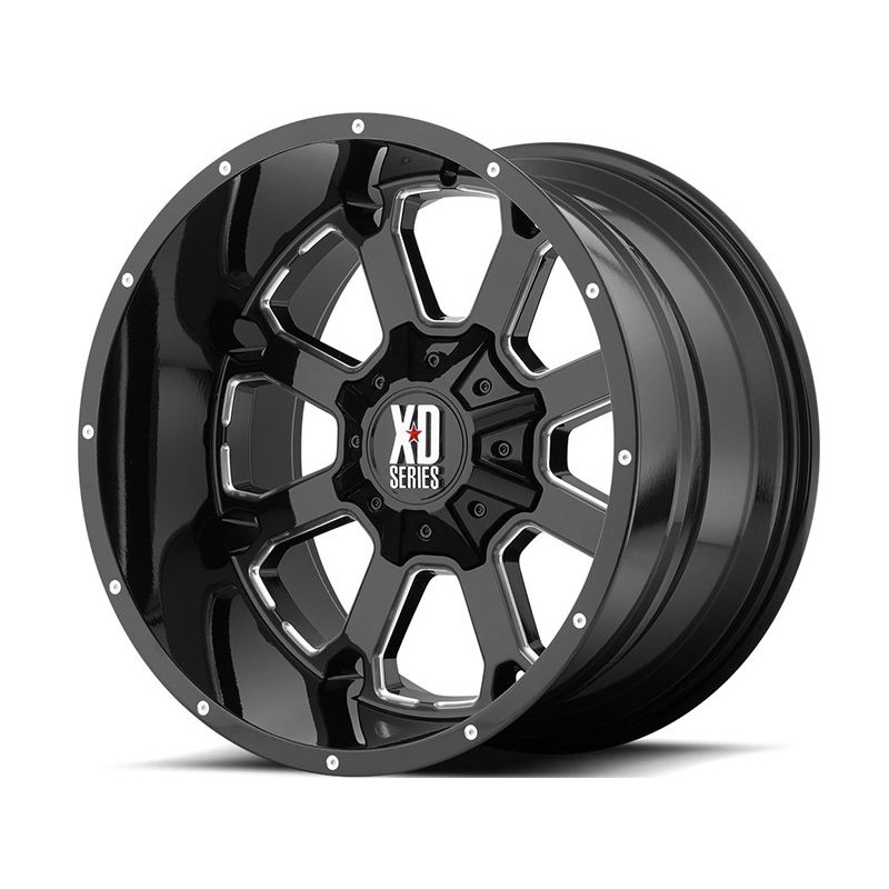XD Series Milled Gloss Black XD825 Buck 25 Wheels | RealTruck