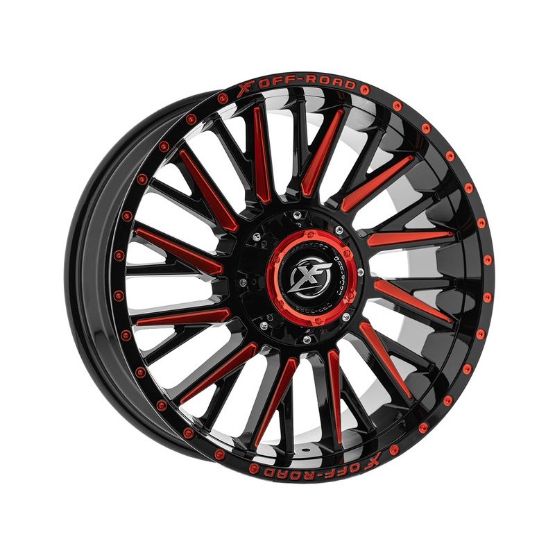 XF Offroad Gloss Black & Red XF-226 Wheels | RealTruck