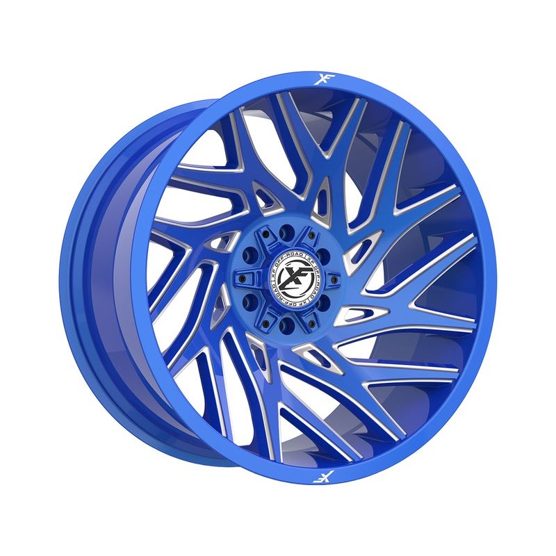 XF Offroad Milled Blue XF-229 Wheels | RealTruck