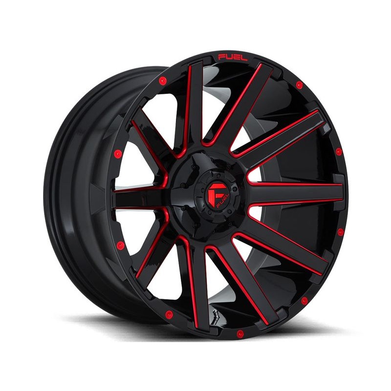 Fuel Black & Red Contra Wheels | RealTruck