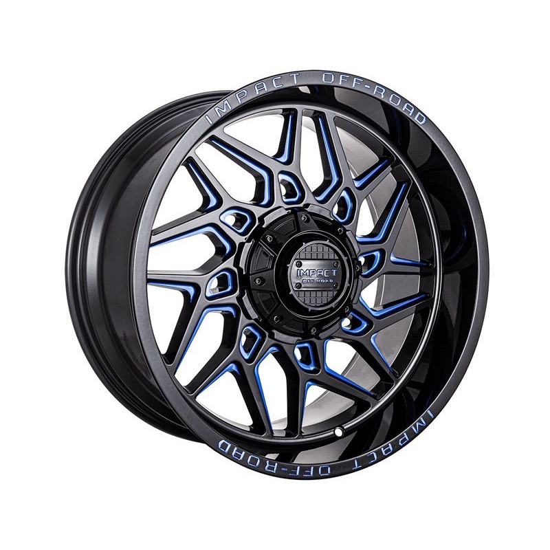 Impact Off-Road Gloss Black & Blue 829 Wheels | RealTruck