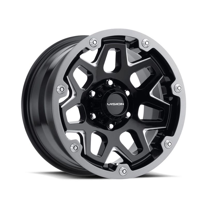 Vision Milled Gloss Black Se7en Wheels | RealTruck