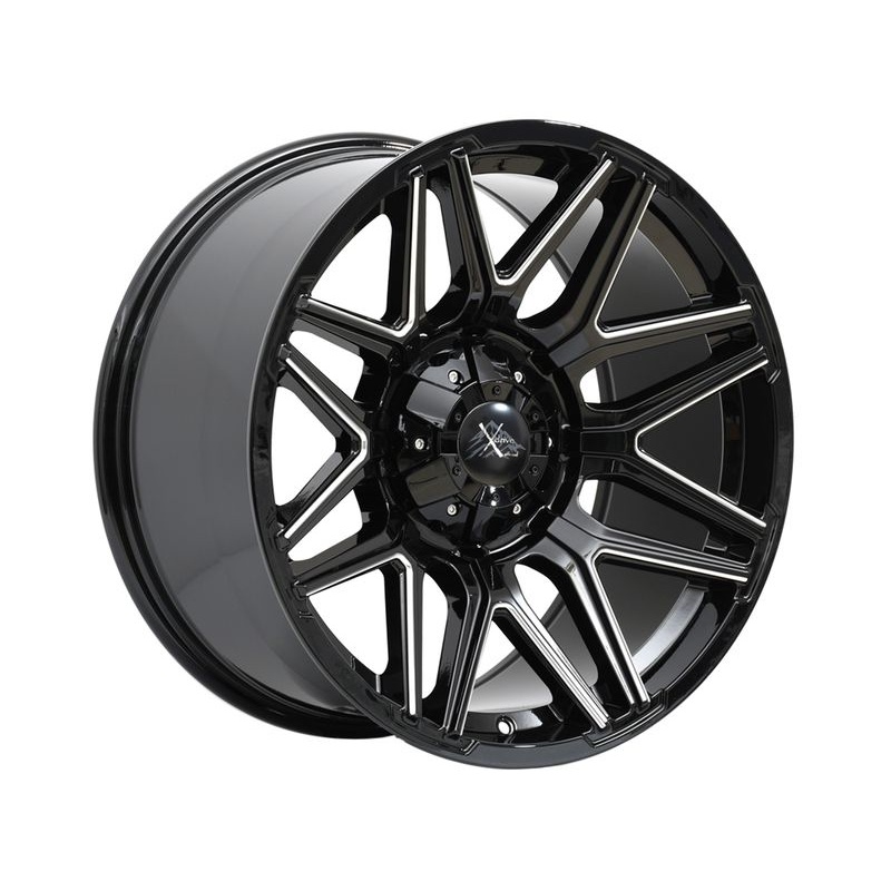 X Drive Milled Gloss Black Crank Wheels | RealTruck