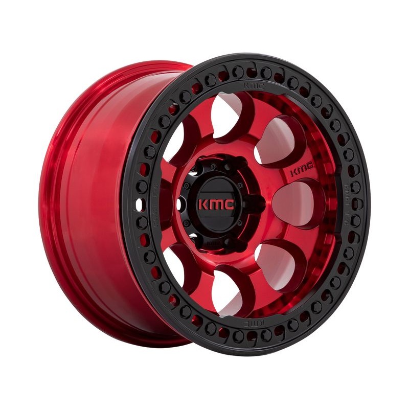 KMC Red KM237 Riot Beadlock Wheels | RealTruck