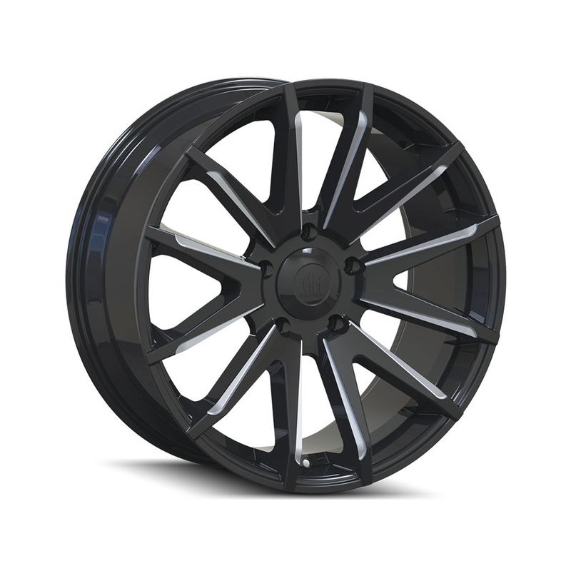 Mayhem Machined Black Crossfire Wheels | RealTruck