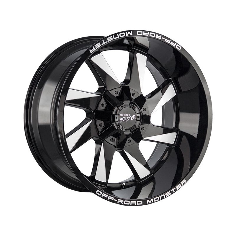 Off-Road Monster Milled Gloss Black M80 Wheels | RealTruck
