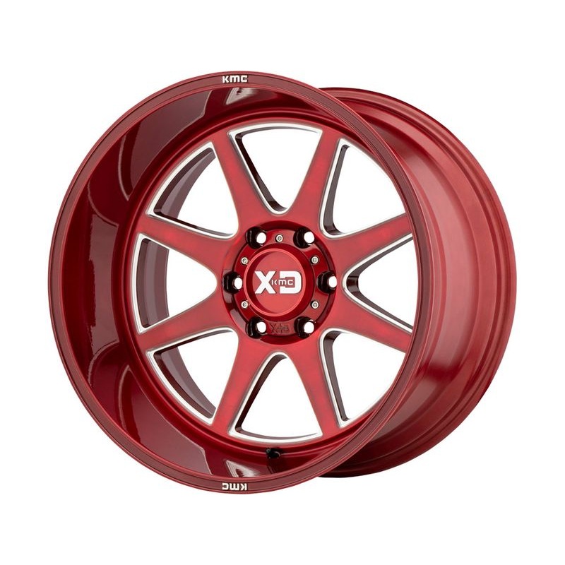 XD Series Milled Brushed Red XD844 Pike Wheels | RealTruck