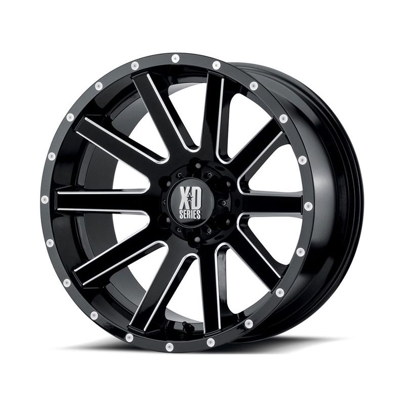 XD Series Milled Gloss Black XD818 Heist Wheels | RealTruck