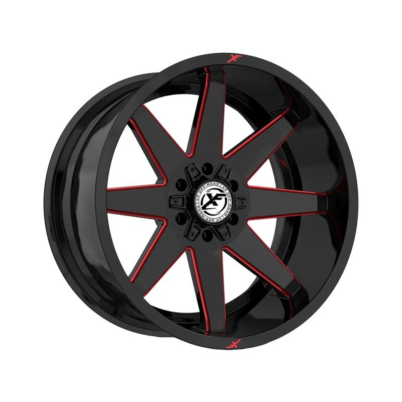XF Offroad Gloss Black & Red XF-236 Wheels | RealTruck