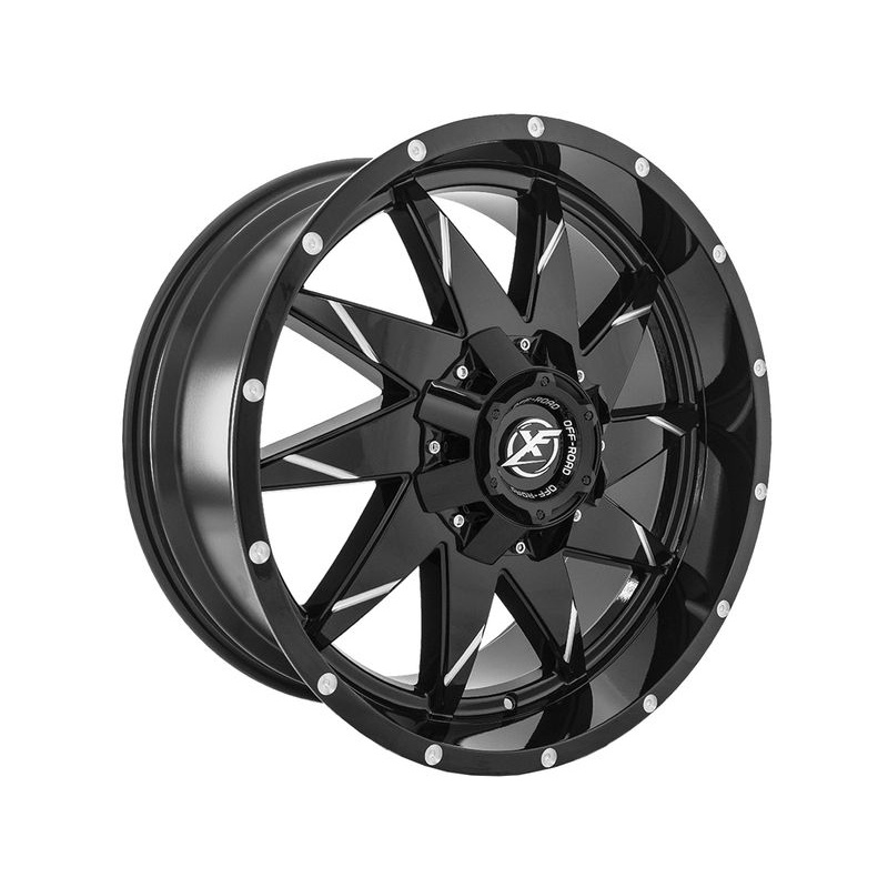 XF Offroad Milled Gloss Black XF-208 Wheels | RealTruck