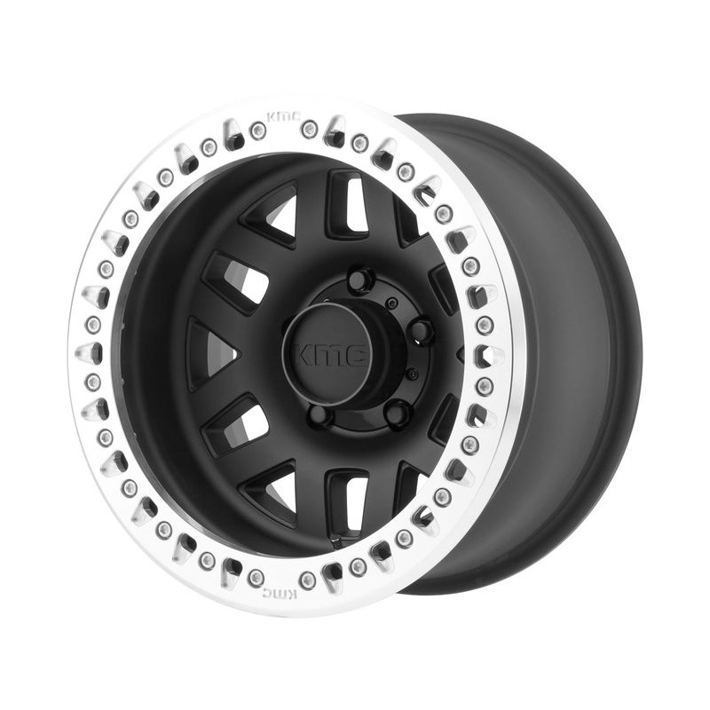 KMC Matte Black KM229 Machete Crawl Beadlock Wheels | RealTruck