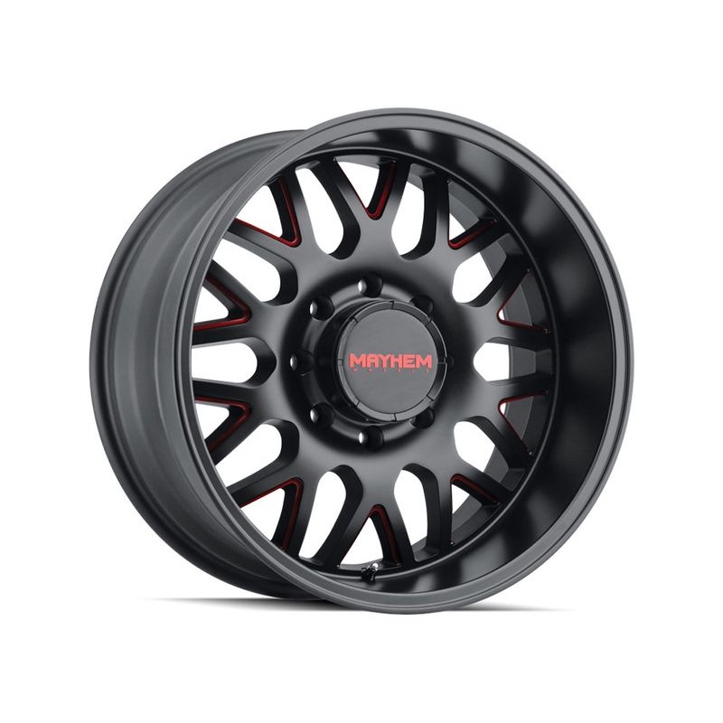 Mayhem Matte Black & Red Tripwire Wheels | RealTruck