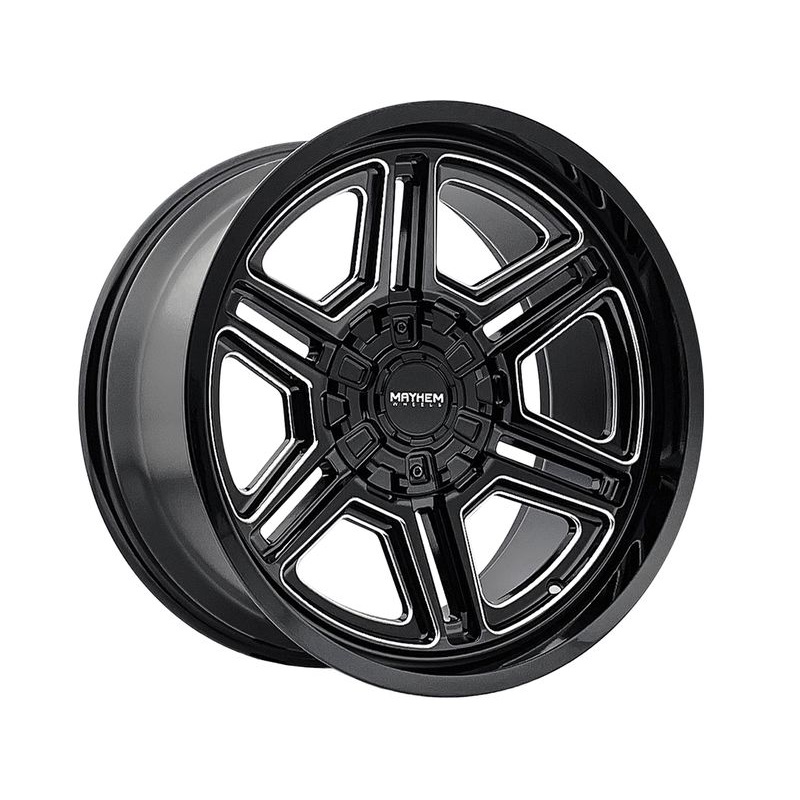Mayhem Milled Gloss Black Hermosa Wheels | RealTruck