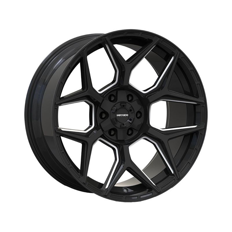 Mayhem Milled Gloss Black Vanquish Wheels | RealTruck