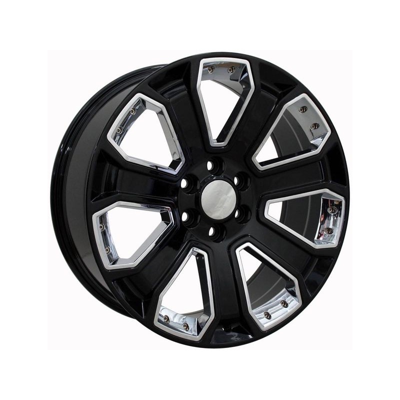 OE Gloss Black & Chrome Inserts CV93B Wheels | RealTruck
