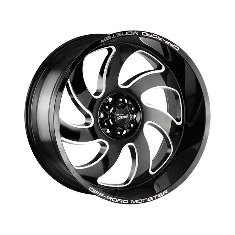 Off-Road Monster Milled Gloss Black M07 Wheels | RealTruck