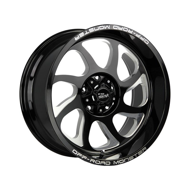 Off-Road Monster Milled Gloss Black M22 Wheels | RealTruck
