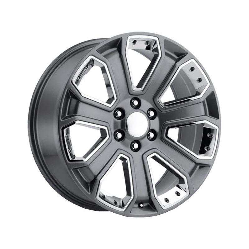Rev OE Grey & Chrome Inserts 588 Wheels | RealTruck