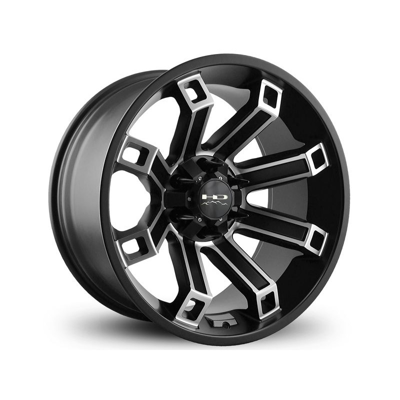 HD Off-Road Machined Matte Black Hollow Point Wheels | RealTruck