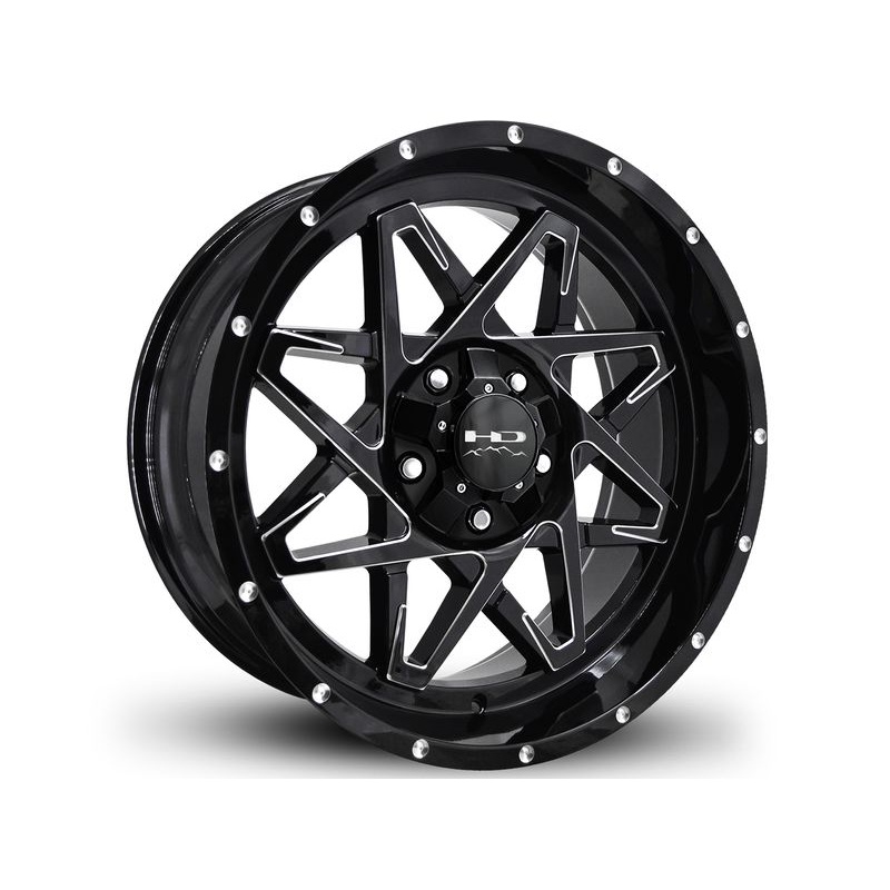 HD Off-Road Milled Gloss Black Caliber Wheels | RealTruck