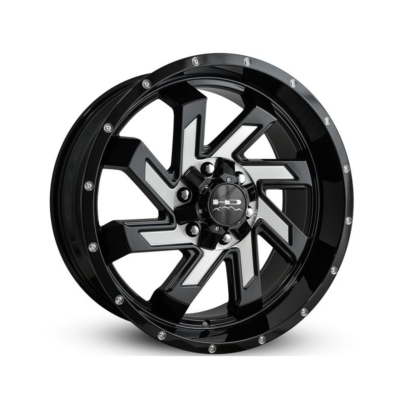 HD Off-Road Milled Gloss Black SAW Wheels | RealTruck