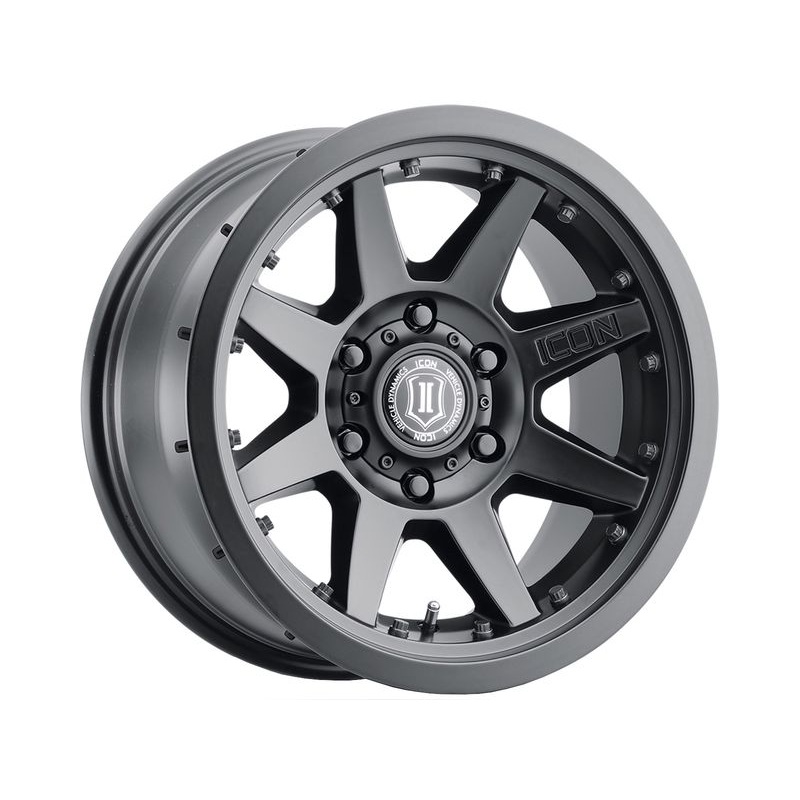 Icon Matte Black Rebound Pro Wheels | RealTruck