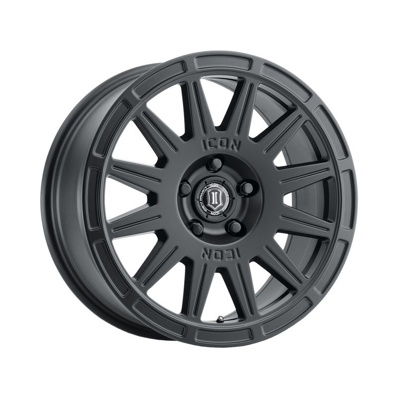 Icon Matte Black Ricochet Wheels | RealTruck