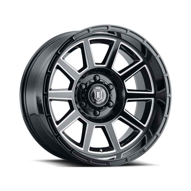 Icon Milled Gloss Black Recoil Wheels | RealTruck
