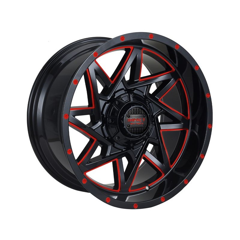 Impact Off-Road Gloss Black & Red 821 Wheels | RealTruck