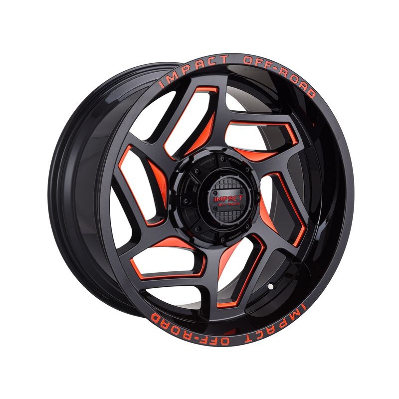 Impact Off-Road Gloss Black & Red 826 Wheels | RealTruck