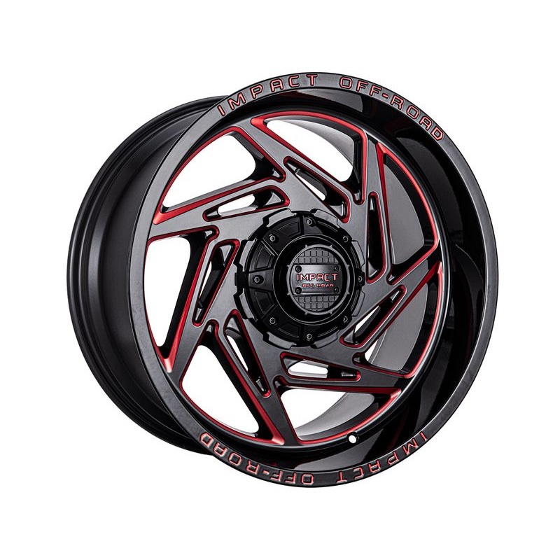 Impact Off-Road Gloss Black & Red 830 Wheels | RealTruck