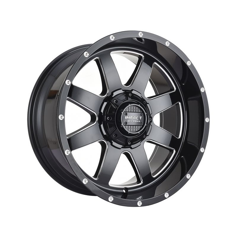 Impact Off-Road Milled Gloss Black 804 Wheels | RealTruck