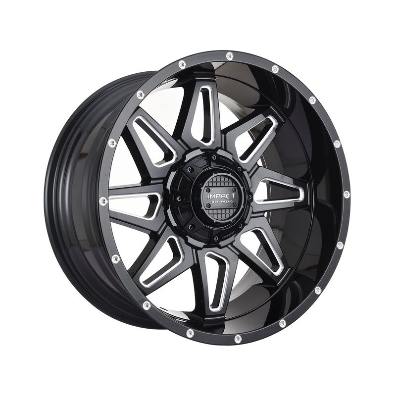 Impact Off-Road Milled Gloss Black 807 Wheels | RealTruck