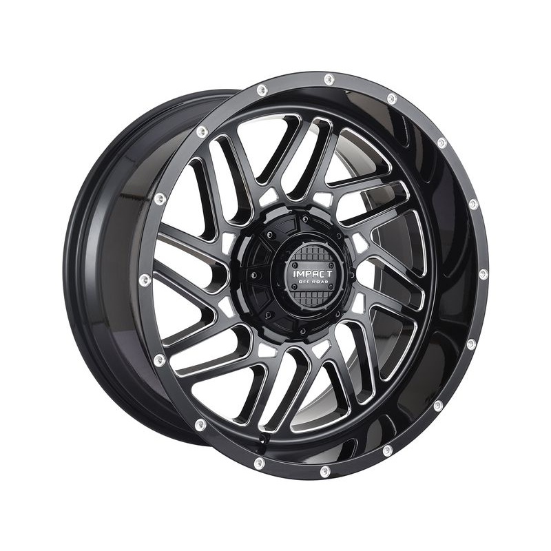 Impact Off-Road Milled Gloss Black 808 Wheels | RealTruck