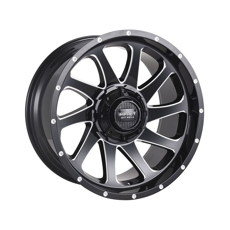 Impact Off-Road Milled Gloss Black 825 Wheels | RealTruck