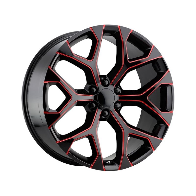 OE Creations Black & Red PR176 Wheels | RealTruck