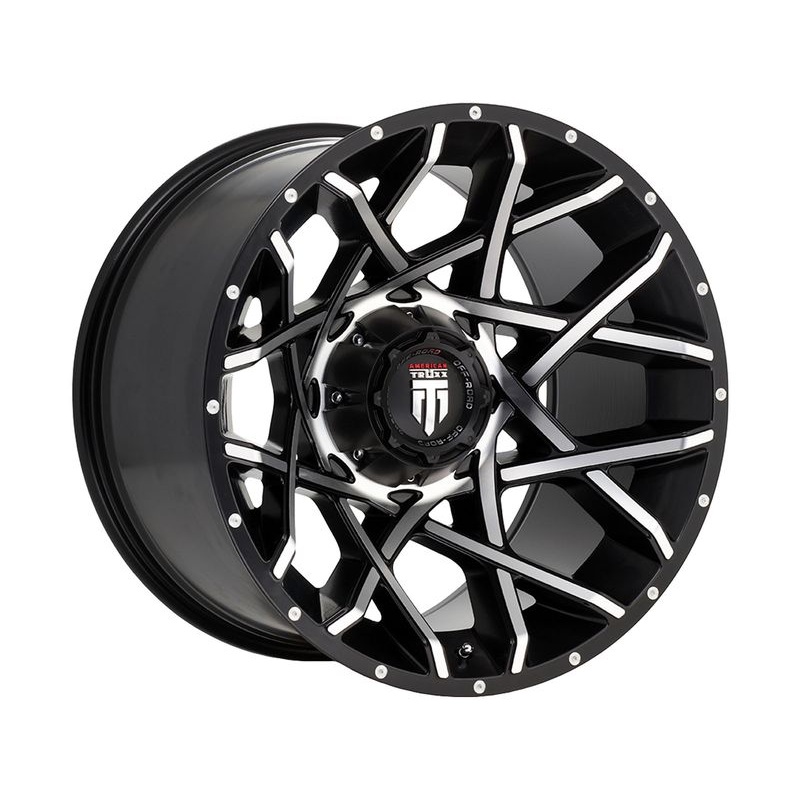 American Truxx Machined Matte Black AT-1901 Gridlock Wheels | RealTruck