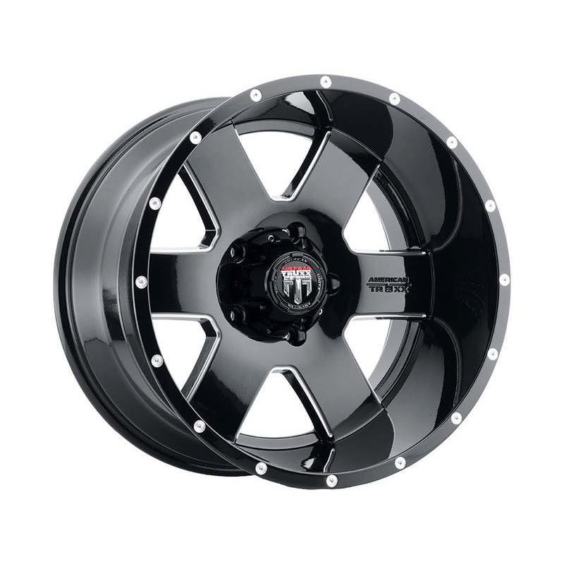 American Truxx Milled Gloss Black AT-155 Armor Wheels | RealTruck
