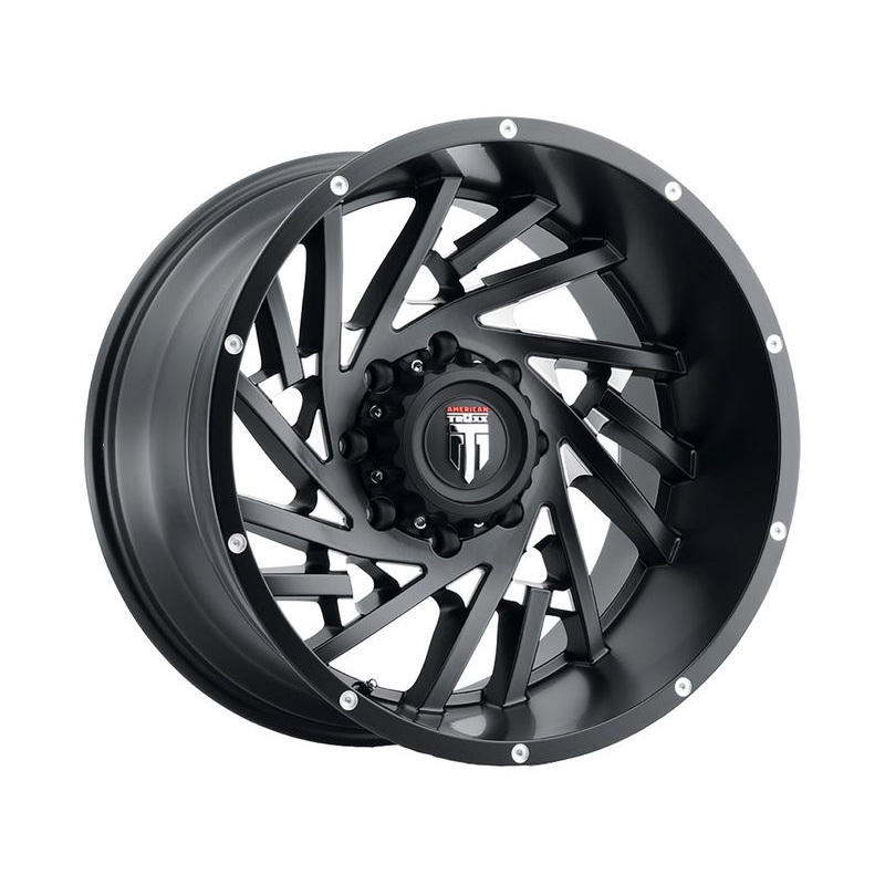 American Truxx Milled Matte Black AT-161 Web Wheels | RealTruck