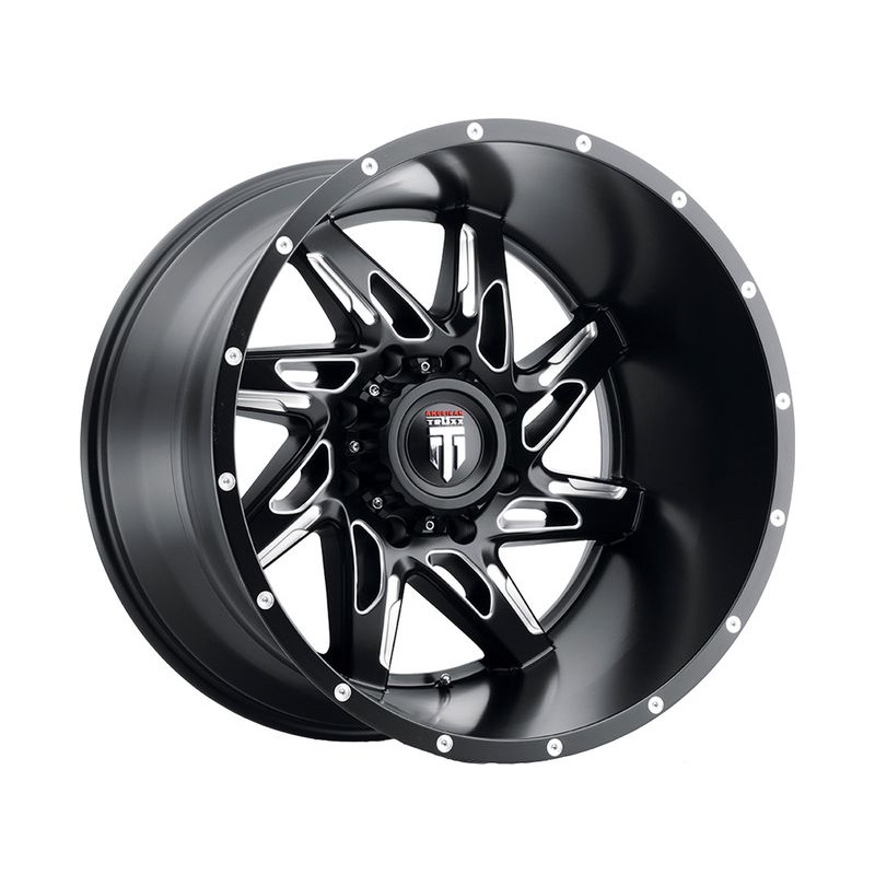 American Truxx Milled Matte Black AT-183 Spyder Wheels | RealTruck