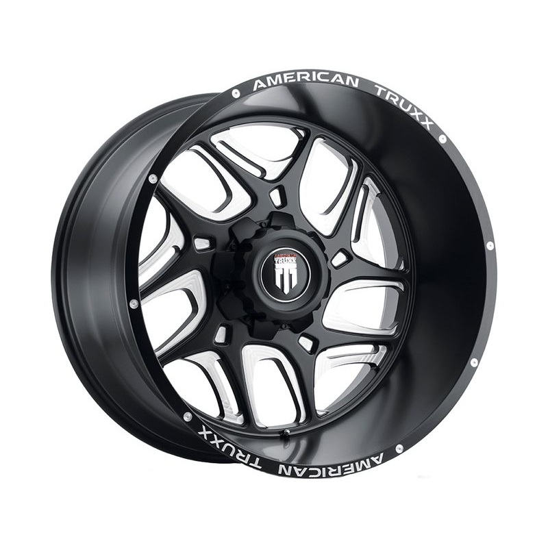 American Truxx Milled Matte Black AT-1900 Sweep Wheels | RealTruck