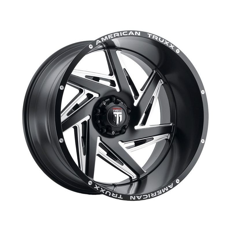 American Truxx Milled Matte Black AT-1906 Spiral Wheels | RealTruck