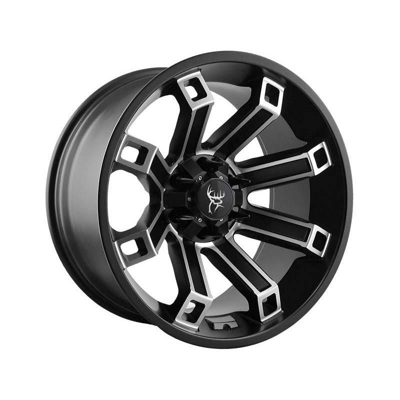 Buck Commander Machined Matte Black Hollow Point Wheels | RealTruck