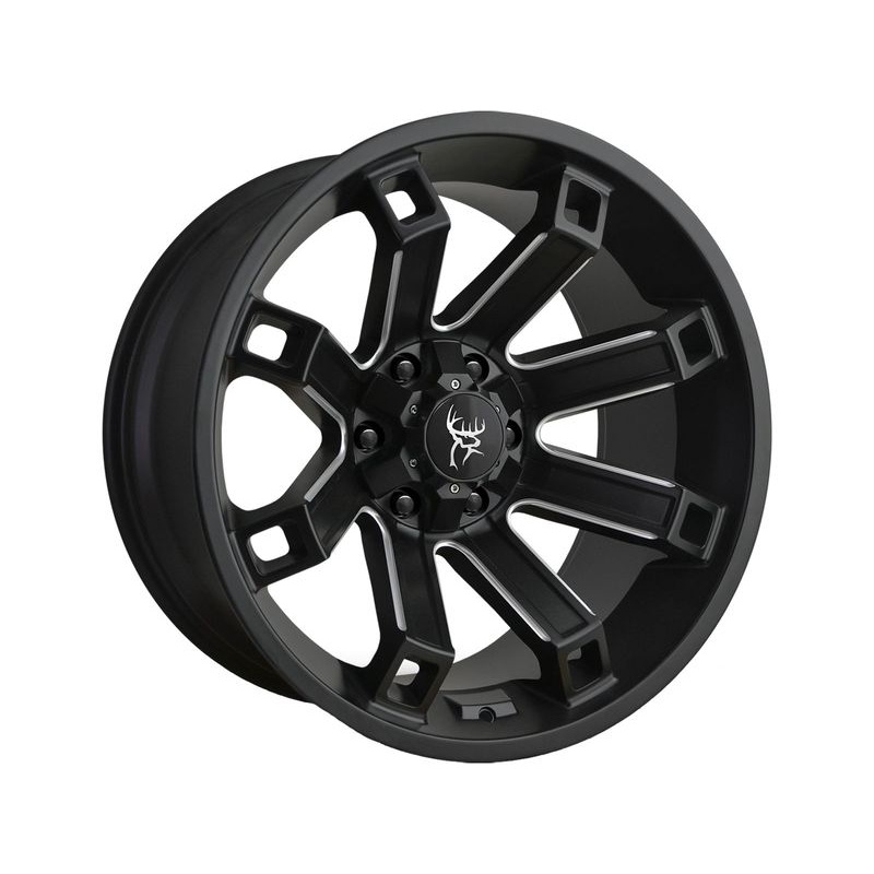 Buck Commander Milled Matte Black Hollow Point Wheels | RealTruck